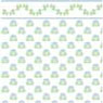 Dollhouse Miniature 1/2In Scale Wallpaper: Morning Glory, Blue